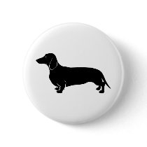 Black on White Dachsund Pins