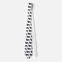 Black on White Dachsund Custom Ties