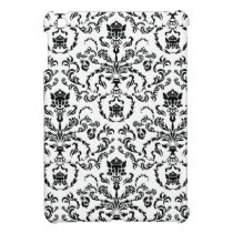 Black on White Damask ipad mini cases