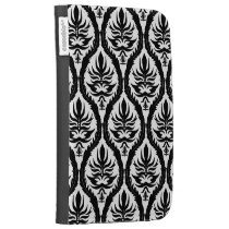 Black on White Damask Floral caseable cases