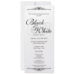 Black on white gala ball dance corporate long announcement