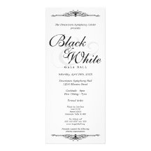 Black on white gala ball dance corporate long announcement