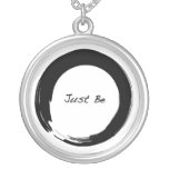 Black Open Circle "Just Be" Personalized Necklace