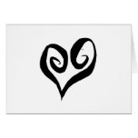 Black Open Heart cards
