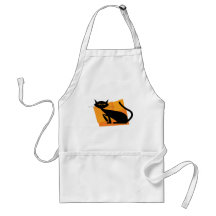 Black & Orange Cat Apron