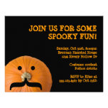 Black orange moustache pumpkin host Halloween part Announcement