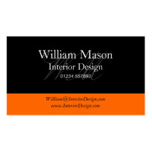 Black & Orange Professional Business Card