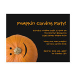 Black orange pumpkin Halloween party invitation postcards