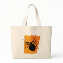 Black & Orange Spider Tote Bags