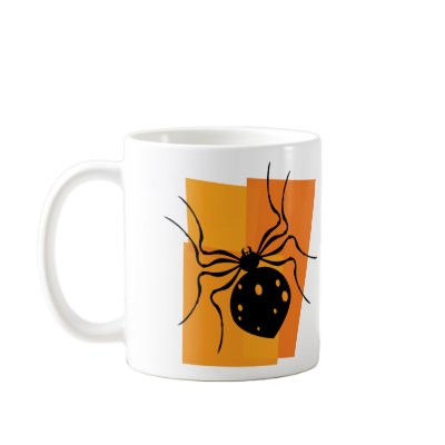Black & Orange Spider Mug by alternateworlds