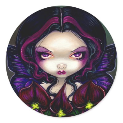 "Black Orchid Fairy" Sticker by strangeling