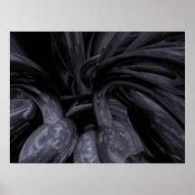 Black Out Abstract Poster
