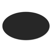 Black Oval Sticker