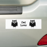 Black Owl Bumper Sticker bumper stickers