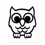 Black owl post card