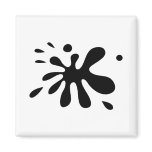 Black Paint Splat magnets