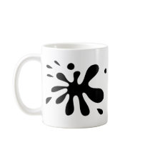 Black Paint Splat Coffee Mugs