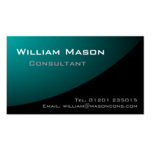 Black Pale Blue Curved, Professional Business Card