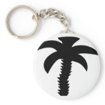 black palm tree icon keychain