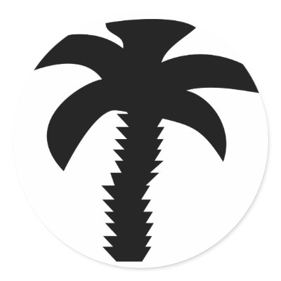 black palm tree icon stickers by Tomaniac
