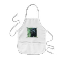Black Panther Cat Children's Smock Apron