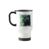 Black Panther Cat Plastic Travel Mug