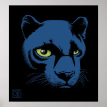 black panther head posters