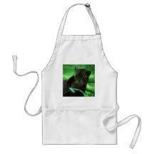 Black Panther Jaquar on Green Apron