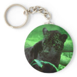 Black Panther Jaquar on Green Keychain
