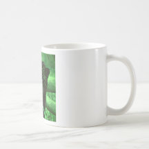 Black Panther Jaquar on Green Mugs