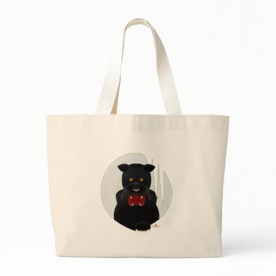 Black Panther Ripping Through Bags by animalacres