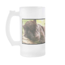 Black Panther Sleeping Frosted Beer Mug