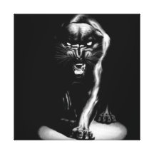 Black Panther Stretched Canvas Print