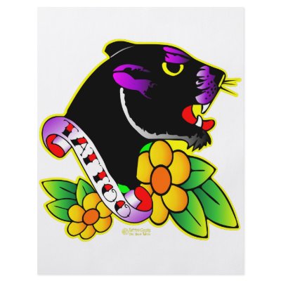 Black Panther Tattoo Flyer Design by Mustang_Lady