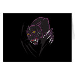 black panther tribal design greeting card