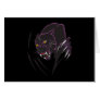 black panther tribal design greeting card