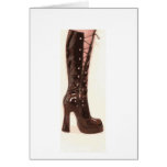 Black Patent Lace-up Boot Cards