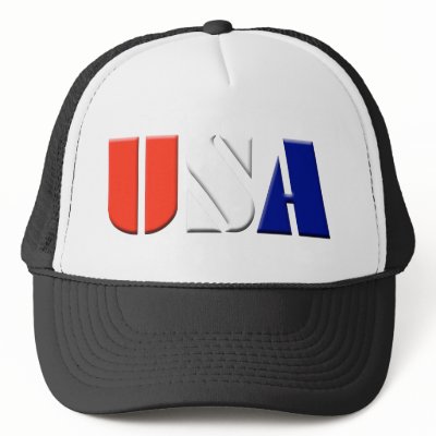 Black Patriotic USA Truckers Hat by ACRONYMS