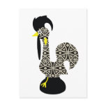 Black Pattern, Galo de Barcelos Postcard