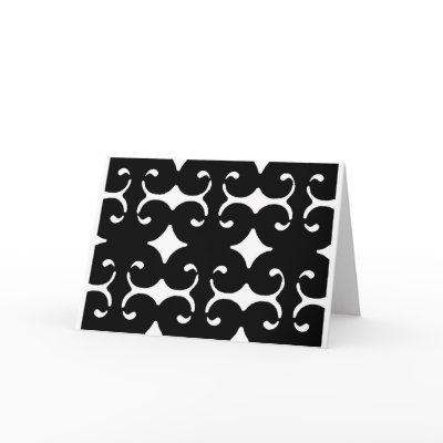 Black Pattern Greeting Card by myhome71