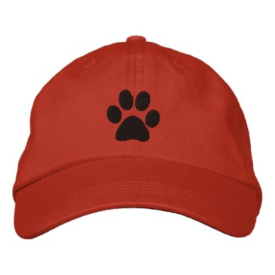 Black Paw Baseball Cap by JerryLambert