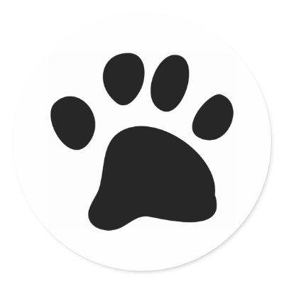 Black Paw Stickers by prawny