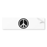 black peace sign bumper stickers