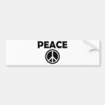 black peace sign bumper sticker