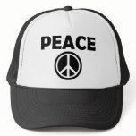 black peace sign trucker hats