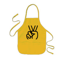 Black Peace V-Sign Aprons