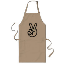 Black Peace V-Sign Aprons