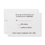 Black Peacock Still lIfe RSVP Personalised Announcement