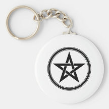 black pentacle key chain