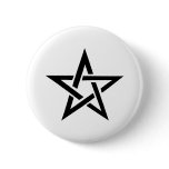 black pentacle pentagram devil 666 buttons